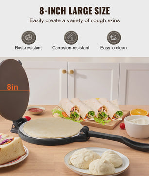 Gietijzeren Tortilla Pers - Heavy Duty Deegmaker voor Bloem Tortilla's