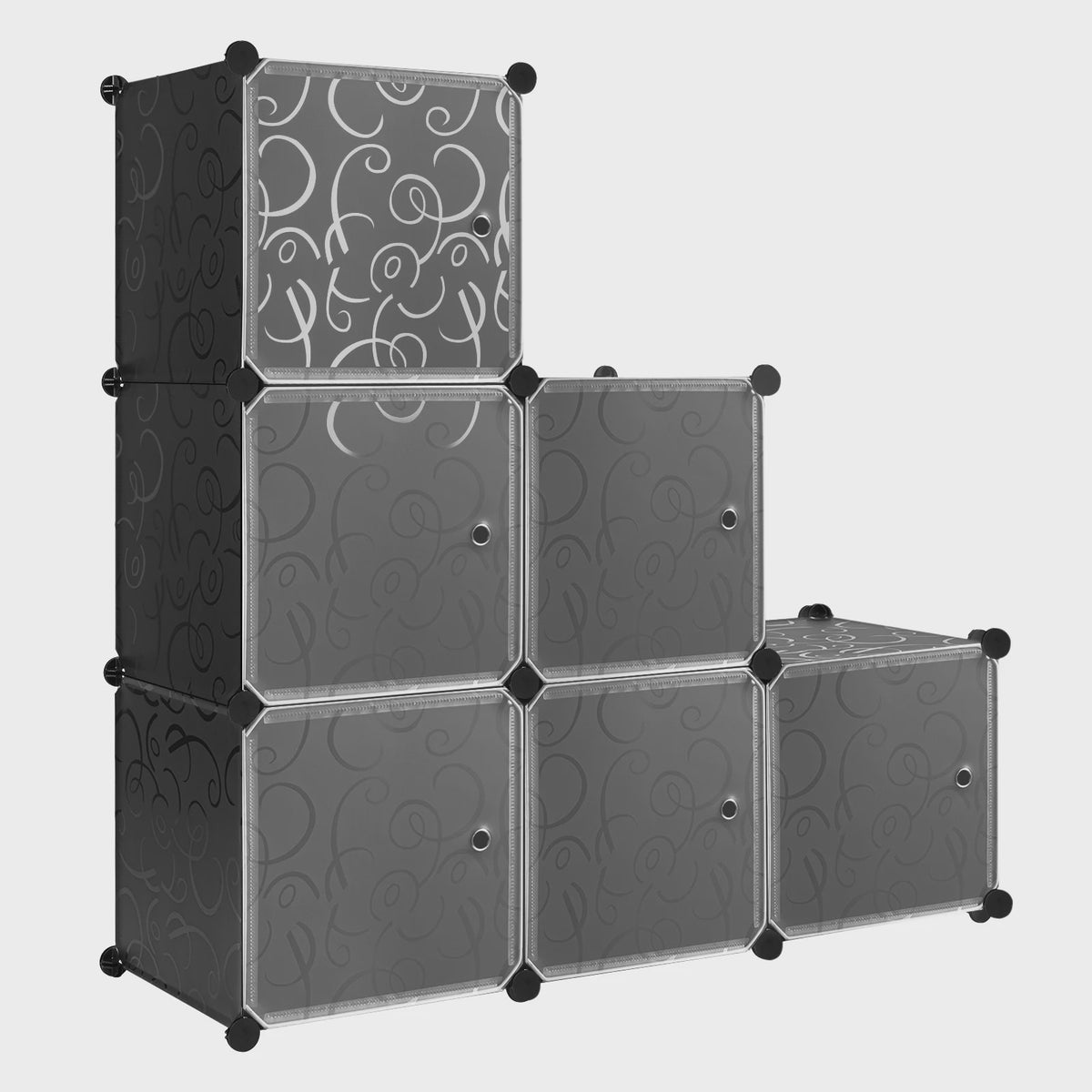 Stapelbare Schoenenkast met 6 Deuren - Modulaire Opbergboxen