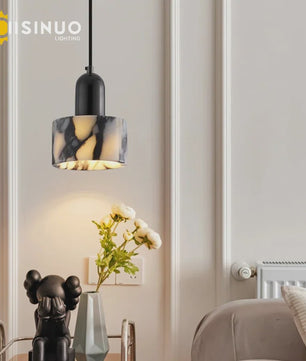 Luxe Marmeren Hanglamp - Verstelbare Snoer - Sfeervolle Verlichting voor Woonkamer & Slaapkamer