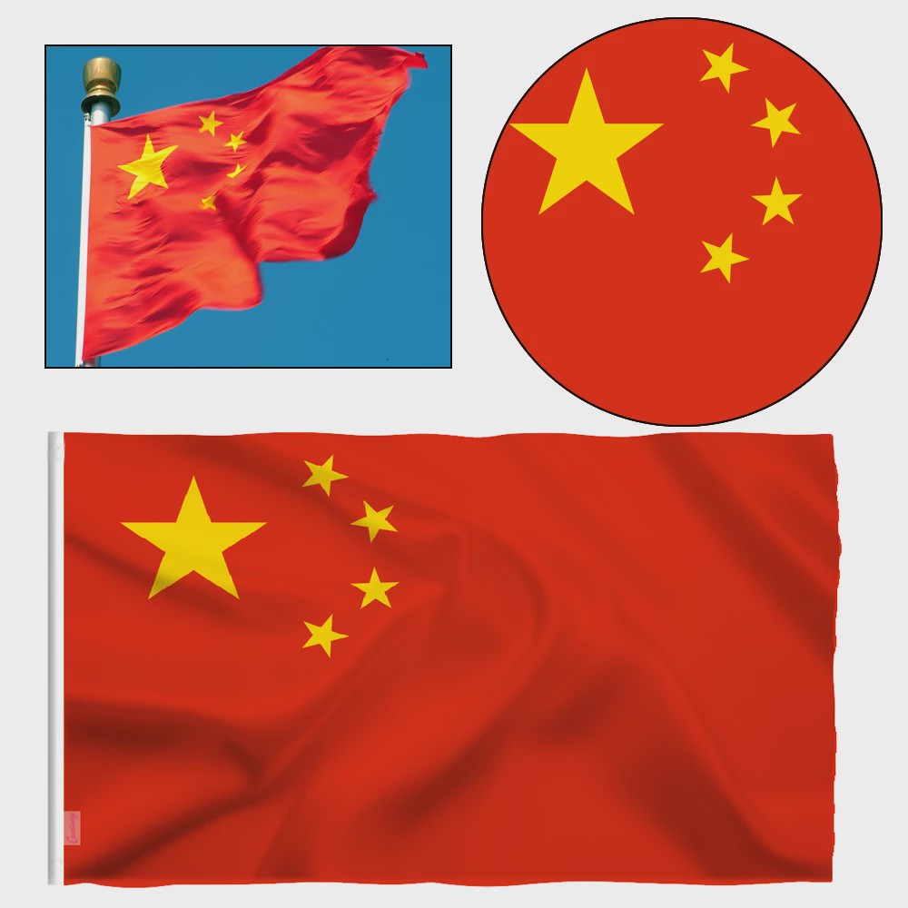 Chinese Vlag 3x5FT Polyester - Nationaal Symbool met 5 Sterren
