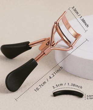 Draagbare Wimpertang met 15 Siliconen Pads - Roestvrij Staal Krultang voor Wimperextensions