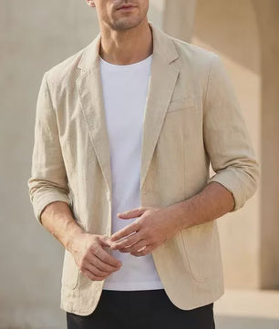 Lichte Katoenen Heren Blazer - Ademend Zomerjasje voor Business & Casual