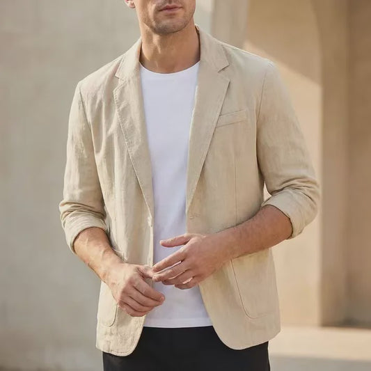 Lichte Katoenen Heren Blazer - Ademend Zomerjasje voor Business & Casual