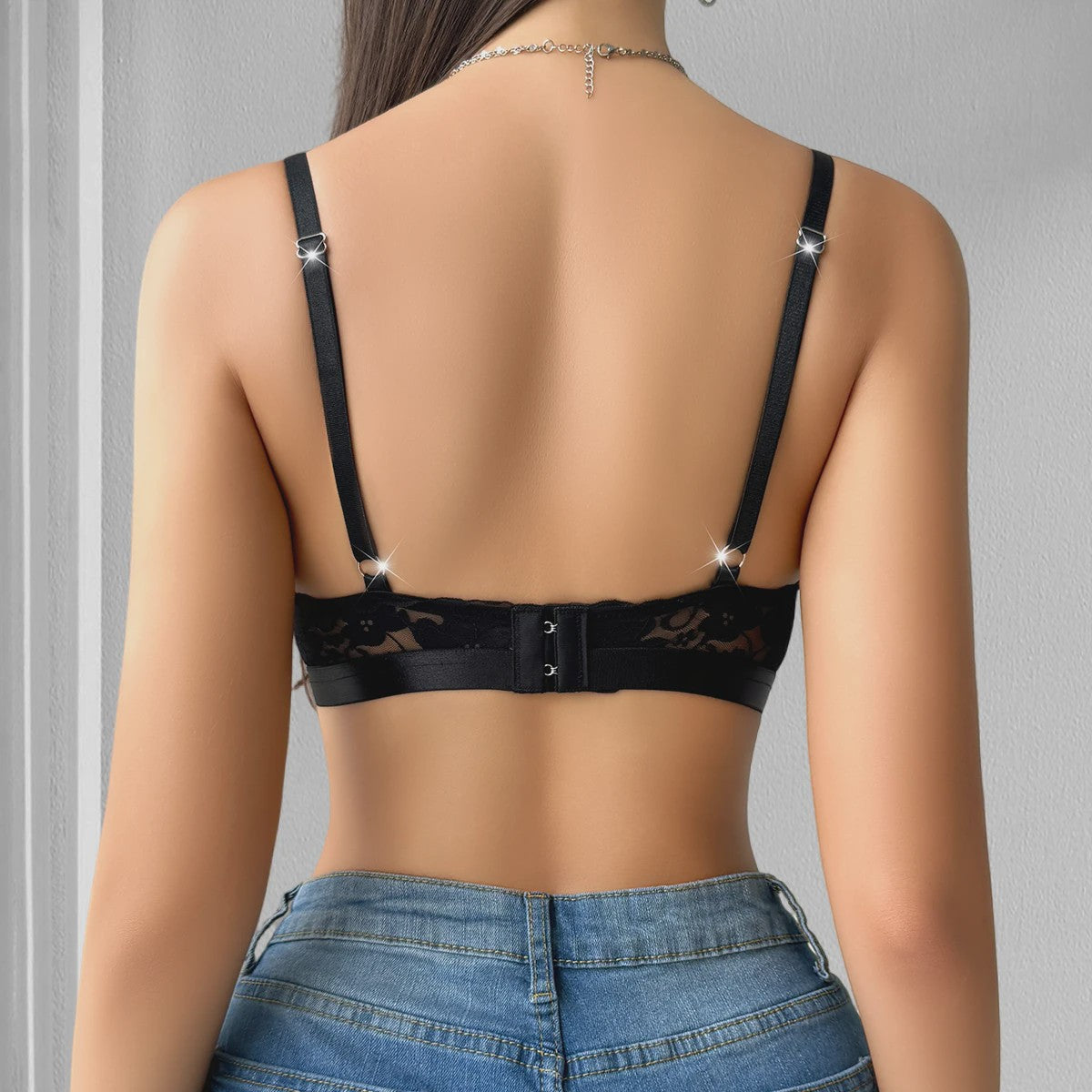 Elegante Dames Bralette van Bloemenkant - Zonder Beugel & Padding, Verstelbare Bandjes
