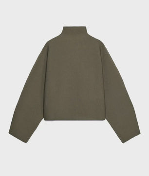 Dames Cropped Jacket met Opstaande Kraag - Vintage Stijl Herfst Winter
