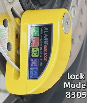 Waterdicht Motor Alarm Schijfrem Slot - Anti-diefstal Beveiliging voor Motor & Fiets + Herinneringskabel