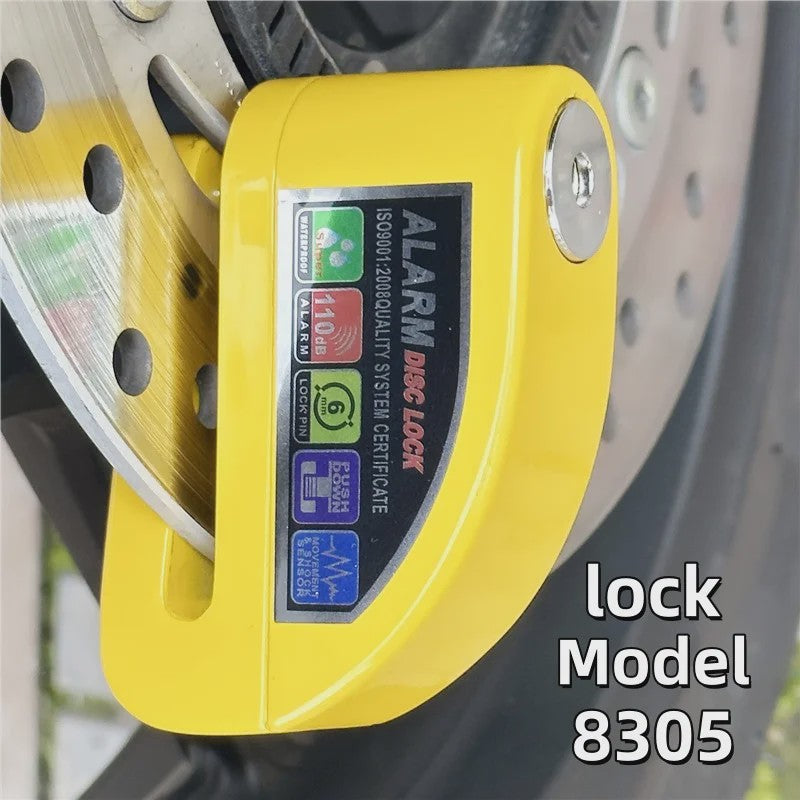Waterdicht Motor Alarm Schijfrem Slot - Anti-diefstal Beveiliging voor Motor & Fiets + Herinneringskabel