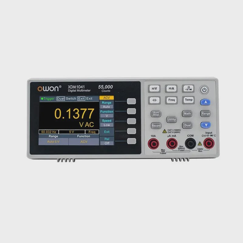OWON XDM1041 Digitale Multimeter: 55000 Counts, True RMS, 3.5" LCD & USB