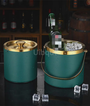 Dubbelwandige RVS IJsemmer met Deksel - 2L/3L - Draagbaar & Geïsoleerd