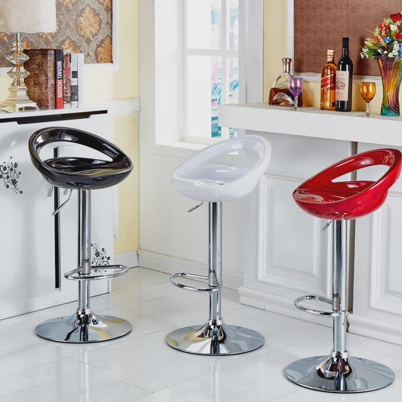 Set van 2 Barkrukken met Rugleuning - In Hoogte Verstelbaar - Modern Design