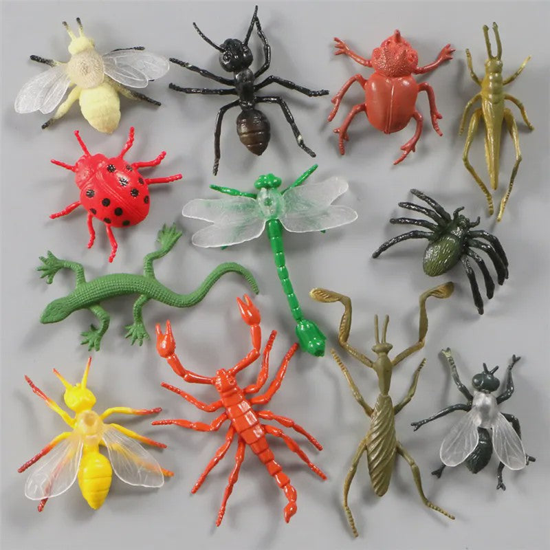 Educatieve Speelgoed Dierenfiguren Set - Insecten, Boerderijdieren, Wilde Dieren en Meer