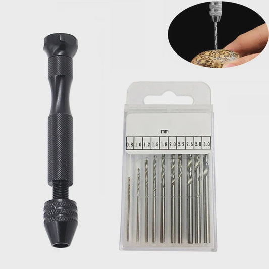 Handboor Set met 10 Precisieboren voor Hobby & Modelbouw - 0.3-3.2mm