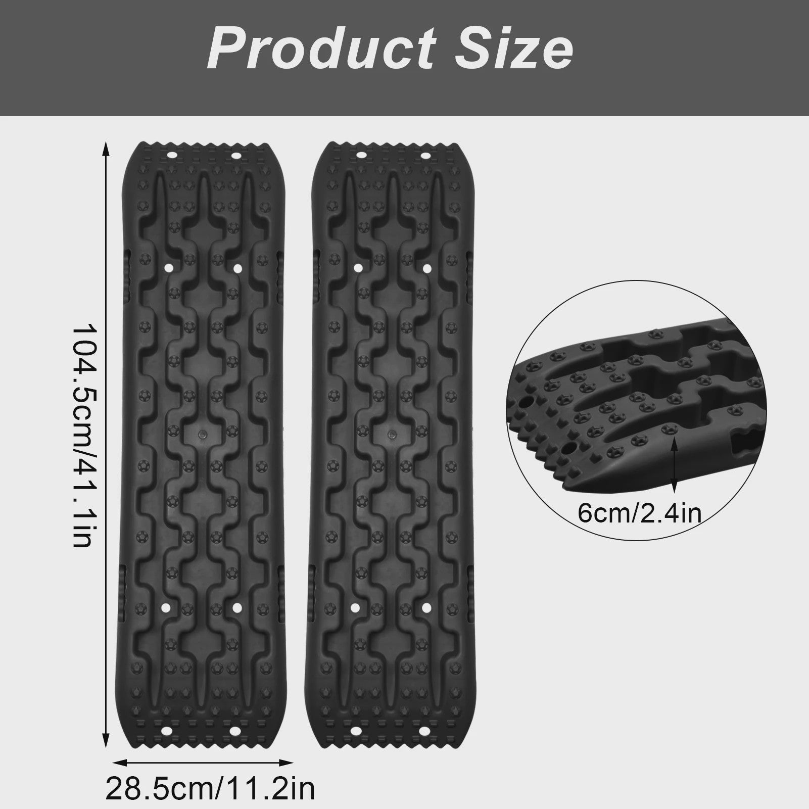 Set van 2 Traction Boards - Offroad Hulpstukken voor Modder, Zand en Sneeuw