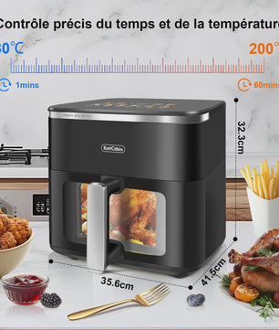 KotiCidsin Airfryer 11L - 2000W met Touchscreen en Zichtvenster