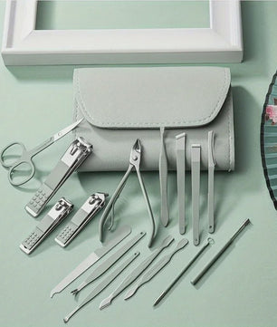 Professionele 16-delige Manicure & Pedicure Set met Reisetui