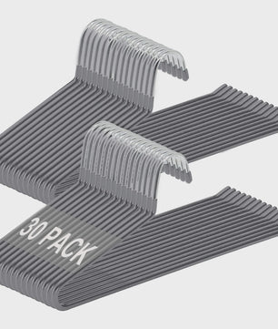 30-Pack Metalen Kledinghangers - Ruimtebesparend met Open Design voor Broeken, Jeans, Handdoeken & Sjaals