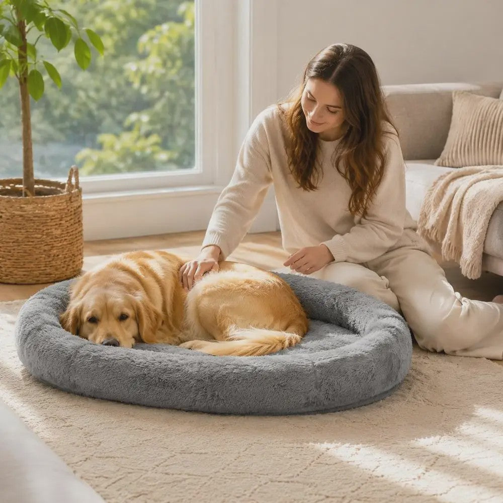 Luxe Orthopedisch Hondenkussen 174x118x24 cm - Memory Foam & Afneembare Hoes