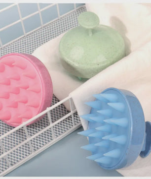 Zachte Siliconen Hoofdhuid Massager Borstel - Voor Grondige Reiniging en Ontspanning