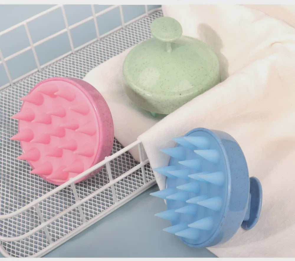 Zachte Siliconen Hoofdhuid Massager Borstel - Voor Grondige Reiniging en Ontspanning