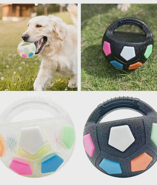 Honden Voetbal Speelgoed met Handvat - Piepend, Drijvend & Duurzaam voor Trekspelletjes