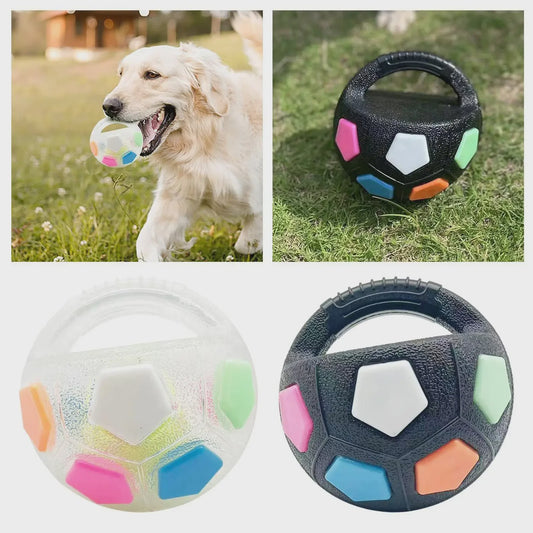 Honden Voetbal Speelgoed met Handvat - Piepend, Drijvend & Duurzaam voor Trekspelletjes