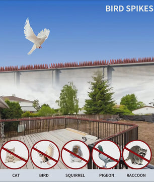 12x Vogelwering Prikkers ABS Kunststof - 50cm Per Stuk, Eenvoudige Installatie, Tegen Duiven, Kraaien, Katten & Eekhoorns