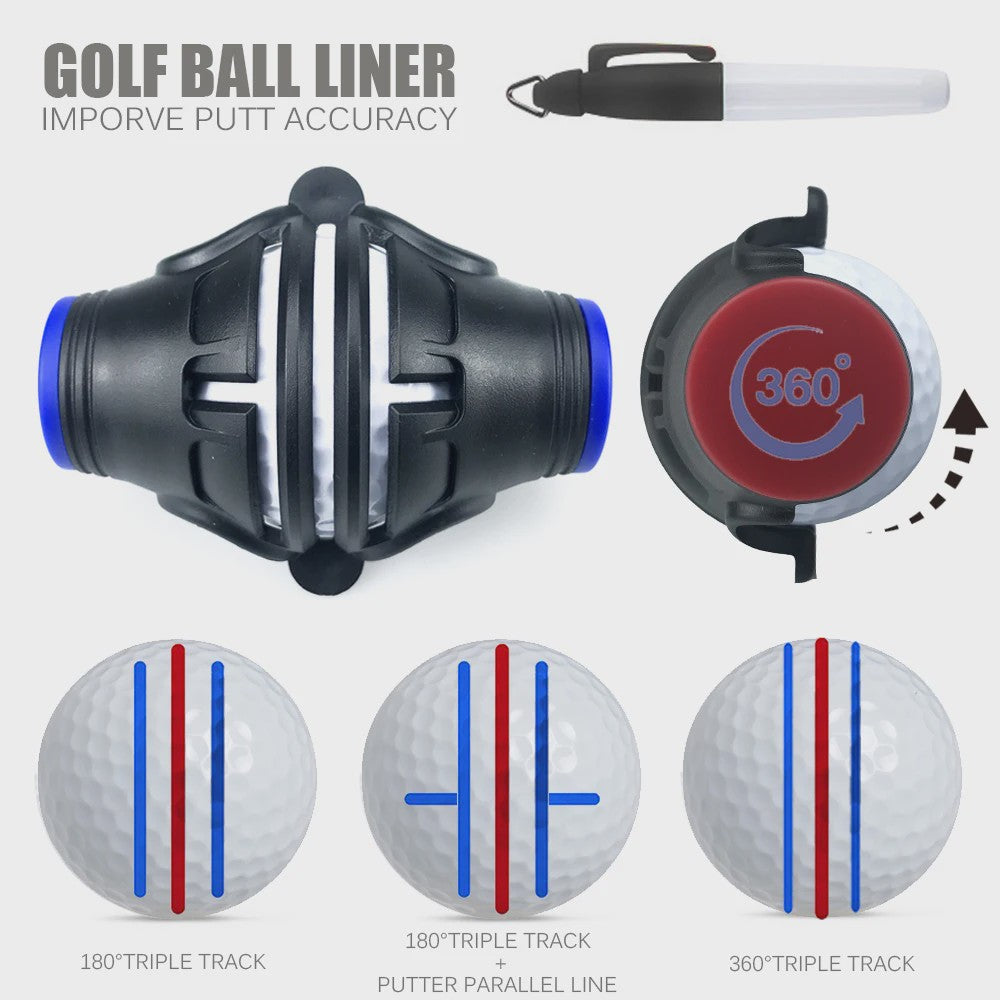 360° Golf Bal Markering Tool: Verbeter Putt Nauwkeurigheid met Precisie Lijn