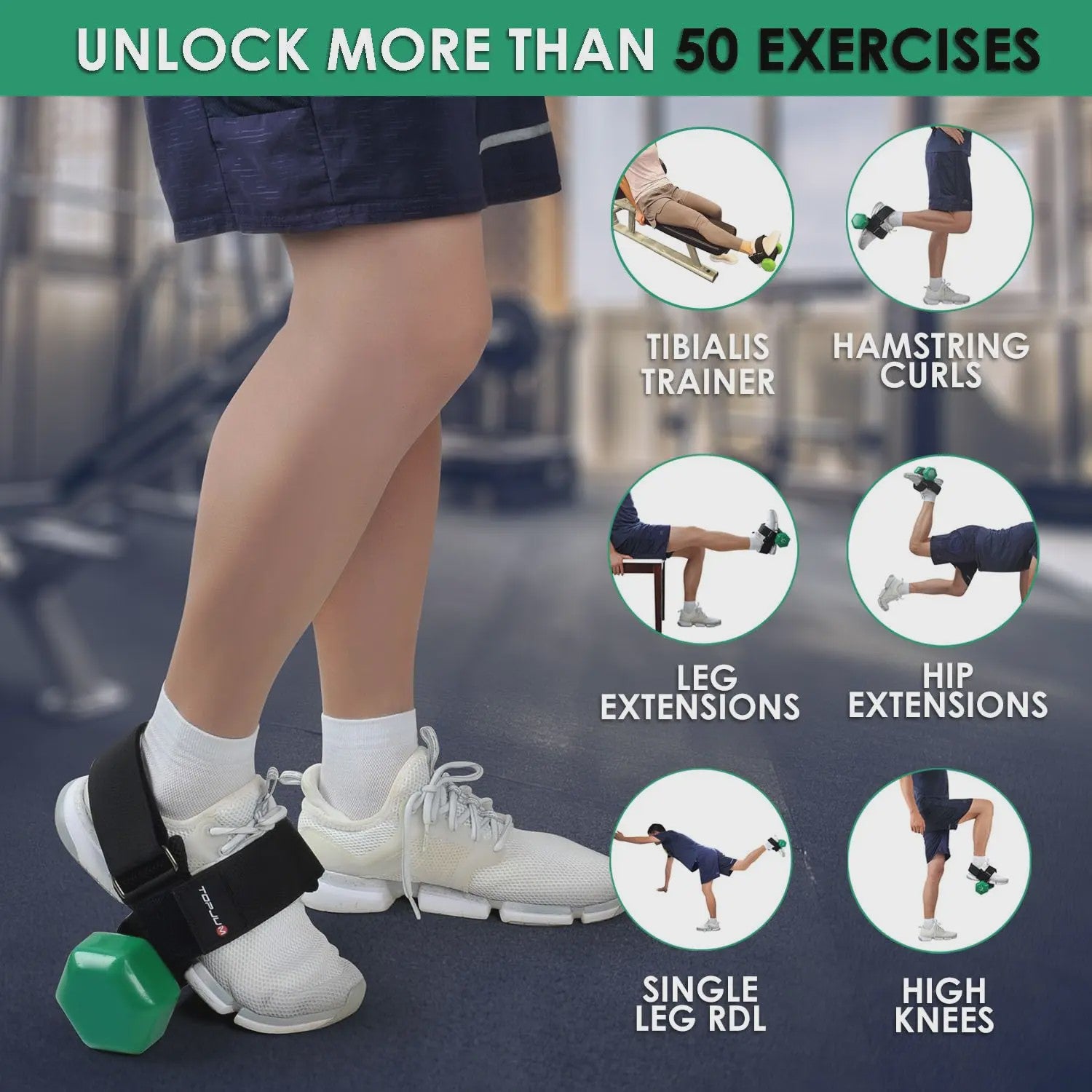 Verstelbare Enkelband voor Dumbbell Training - Versterk Benen, kuiten en scheenbenen