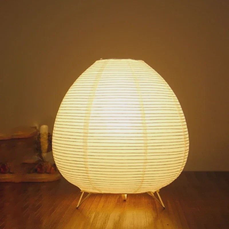 Japanse Rijstpapieren Tafellamp met LED - Sfeervolle Verlichting voor Woonkamer, Slaapkamer & Bureau