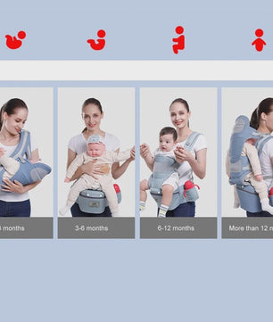 Ergonomische Baby Draagzak met Heupzitje - Multifunctioneel & Comfortabel