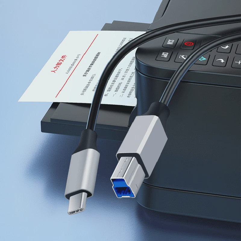 USB-C naar USB 3.0 Type B Printerkabel - 0.5m tot 3m - Data Adapter voor HP, Canon, Epson