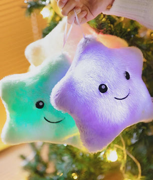 Glow-in-the-dark Ster Pluche Kussen - Zacht Verlicht Speelgoed voor Kinderen & Decoratie