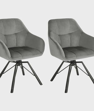 Set van 2 Comfortabele Draaistoelen met Armleuningen en Rugleuning - Stijlvol voor Keuken, Eetkamer en Woonkamer
