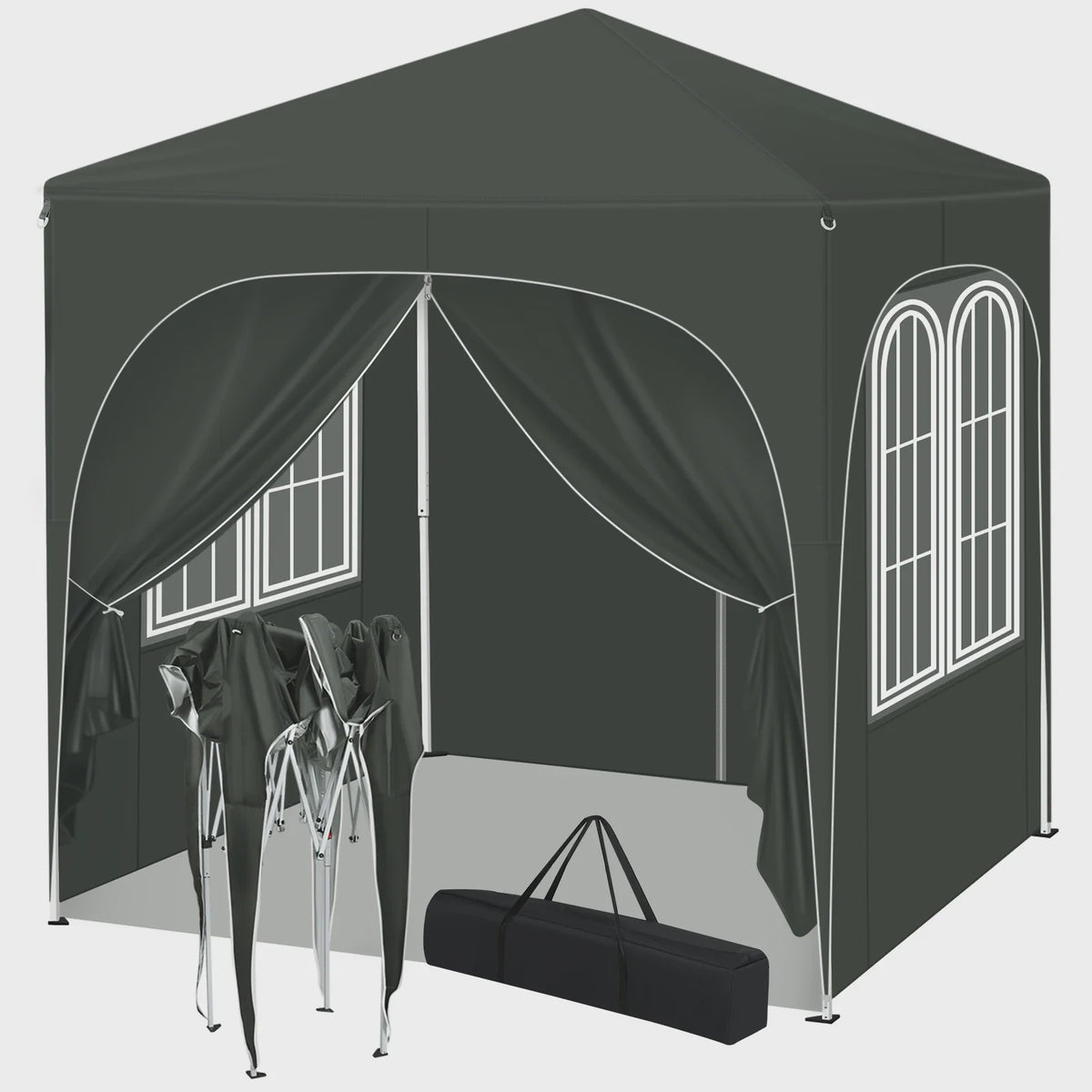Pop-up Tuinpaviljoen 2x2m met Zijwanden - UV-bescherming & Waterdicht