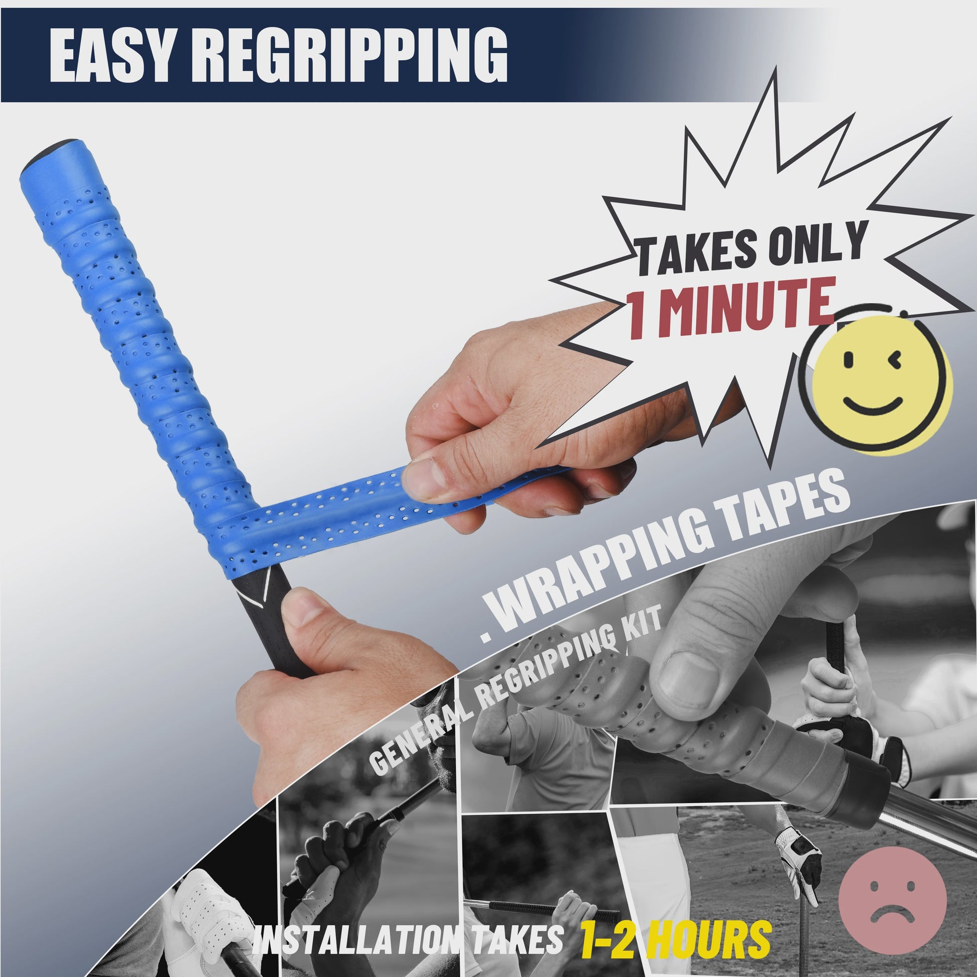 Golf Grip Tape - Antislip, Zweetbestendig PU Wrap voor Golfclubs
