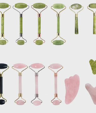 Jade Roller & Gua Sha Set: Dubbelzijdige Gezichtsroller voor Lifting en Ontzwellen