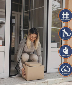 Muggenscherm Deur Gordijn - Handsfree Magnetisch Hor - Zonder Boren - Insectenwerend