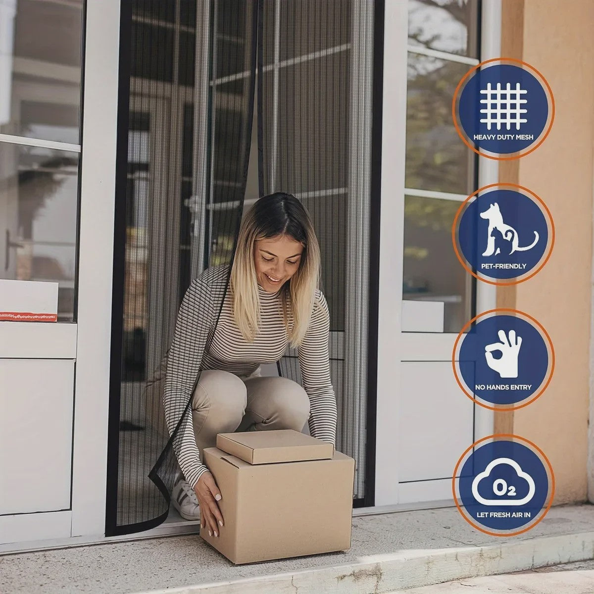 Muggenscherm Deur Gordijn - Handsfree Magnetisch Hor - Zonder Boren - Insectenwerend