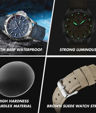 PAAZOMU Luxe Herenhorloge - Waterdicht, Lichtgevend, Datum & Week, RVS, Sportief & Fashion