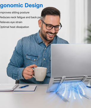 Verstelbare Laptopstandaard - Ergonomisch & Opvouwbaar Bureau Accessoire
