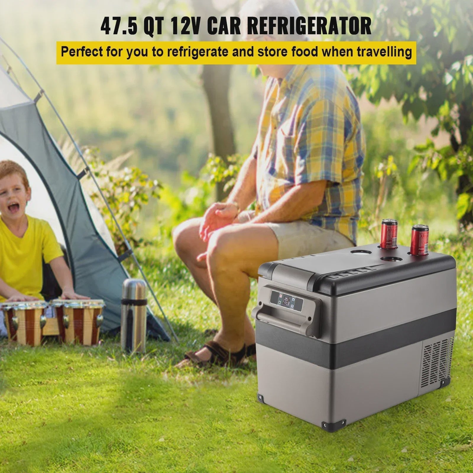 VEVOR Draagbare Auto Koelkast & Vriezer - 35L/45L/55L - 12/24V DC & 110-240V AC