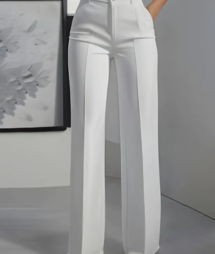 Dames Pantalon Hoge Taille Recht Model - Stijlvolle Suit Pants