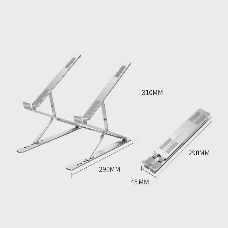 Verstelbare Aluminium Laptopstandaard - Opvouwbaar & Koelend