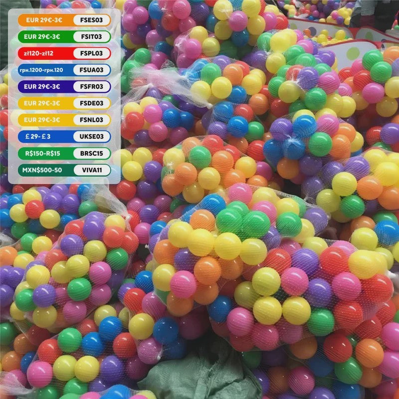 100x Kleurrijke Zachte Ballen voor Zwembad, Speeltent & Ballenbak - Eco-vriendelijk Baby Speelgoed
