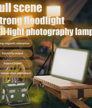 Oplaadbare Kampeerlamp Super Fel Werklicht met Magneet & Powerbank Functie