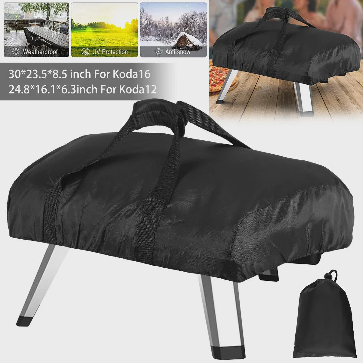 Waterdichte Pizzaoven Cover voor Ooni Koda 12 & 16 - UV-bescherming & Stofdicht