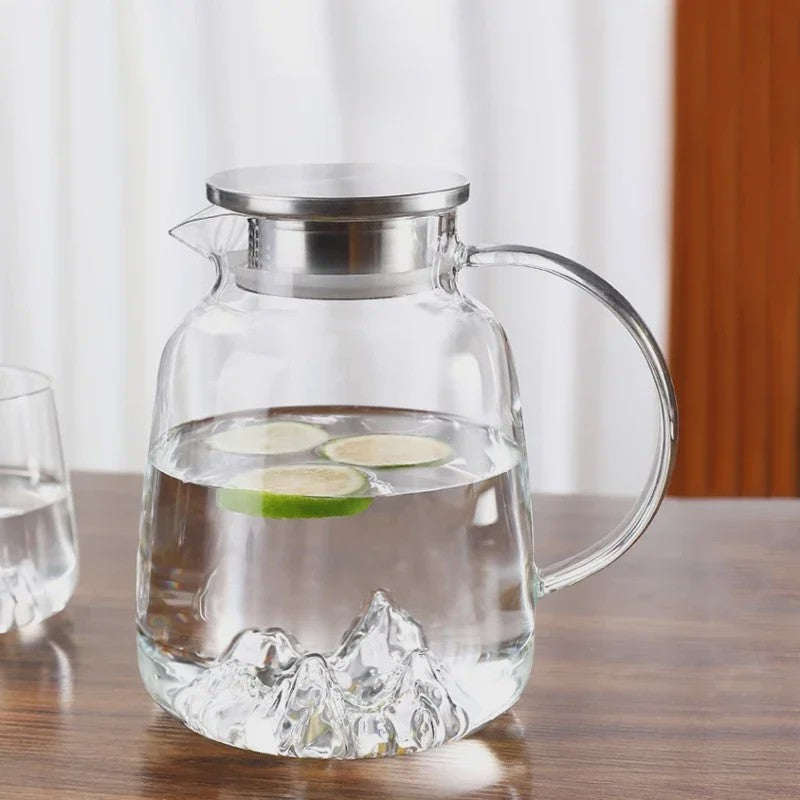 Unieke IJsberg Waterkan 2000ml met 4 IJsberg Glazen 370ml - Creatieve Drinkset