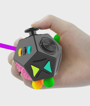 Fidget Cube & Dodecahedron: 6/12 Zijden Stressverlichter & Sensorisch Speelgoed
