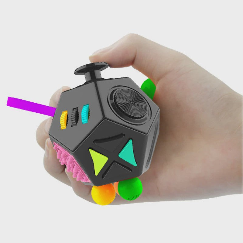 Fidget Cube & Dodecahedron: 6/12 Zijden Stressverlichter & Sensorisch Speelgoed