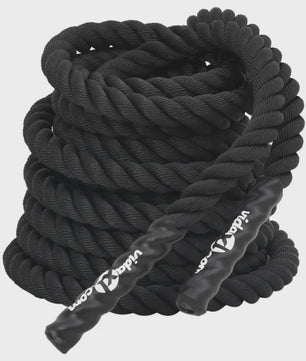 Black Battle Rope 12m - 9kg Polyester - Krachttraining & Uithoudingsvermogen
